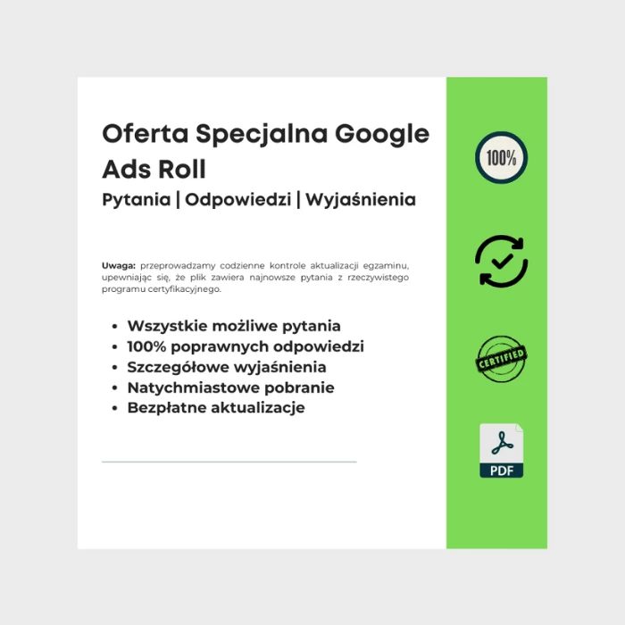 Obraz przedstawiający okładkę e-booka zatytułowanego Oferta Specjalna Google Ads Roll